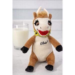 Vintage Elsie The Cow Plush Borden Dairy Advertising Stuffed Animal 2004 7”